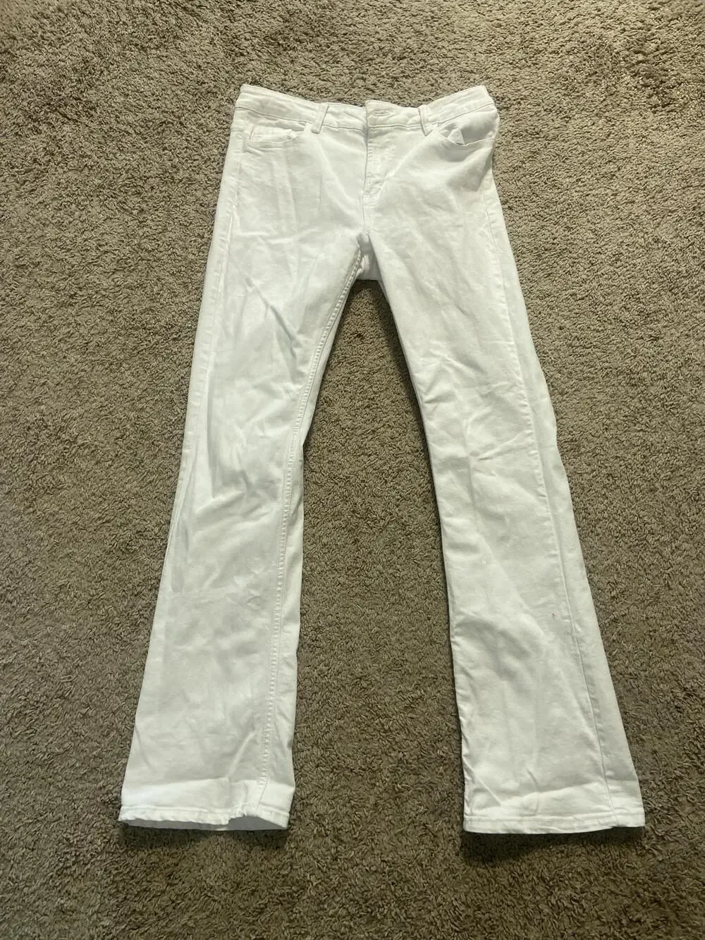 Route 66 Slim Boot Jeans Mens 30x29 White Slim Bootcut Denim Stretch Pockets